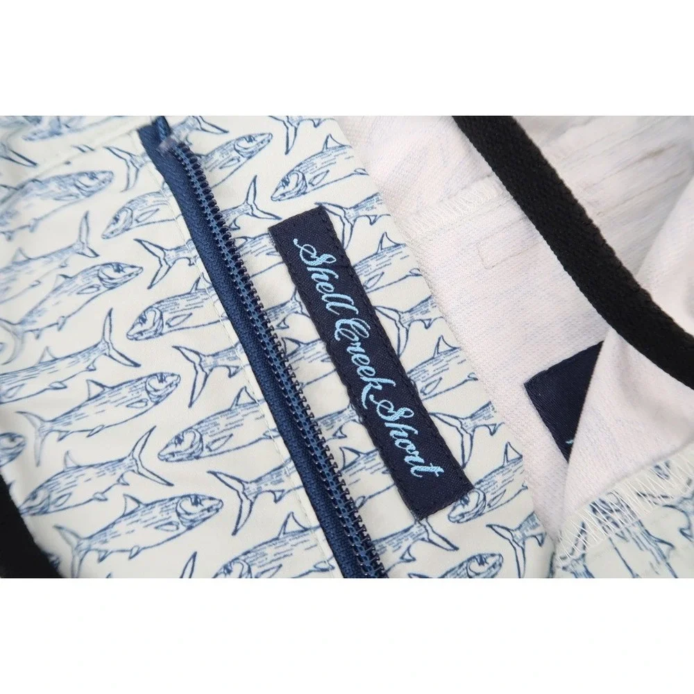 True Flies Shell Creek Short Fishing Shorts Mens Large Blue Fish Performance